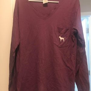 Pink Victoria Secret’s dog top long sleeve size M